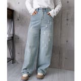 ダメージデニムパンツ ワイドレッグデニム | Miniministore | 詳細画像10 