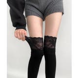 ニーハイソックス花柄レース切り替え靴下 | Miniministore | 詳細画像14 