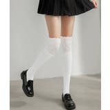 ニーハイソックス花柄レース切り替え靴下 | Miniministore | 詳細画像3 