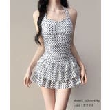 ドット柄ワンピース水着ホルターネック水着 | Miniministore | 詳細画像6 