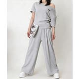 オフショルダートップスワイドパンツセット | Miniministore | 詳細画像10 