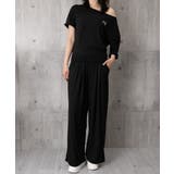 オフショルダートップスワイドパンツセット | Miniministore | 詳細画像18 