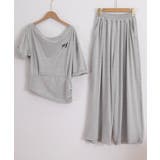 オフショルダートップスワイドパンツセット | Miniministore | 詳細画像22 