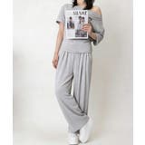 オフショルダートップスワイドパンツセット | Miniministore | 詳細画像3 