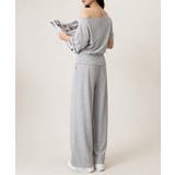 オフショルダートップスワイドパンツセット | Miniministore | 詳細画像4 