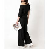 オフショルダートップスワイドパンツセット | Miniministore | 詳細画像8 