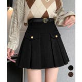 コーデュロイプリーツスカート ベルト付き | Miniministore | 詳細画像1 