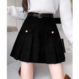 コーデュロイプリーツスカート ベルト付き | Miniministore | 詳細画像3 