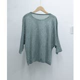 サマーニット 七分袖透かし編みトップス | Miniministore | 詳細画像14 