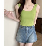 カップ付きタンクトップ ショート丈 夏服 | Miniministore | 詳細画像11