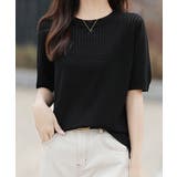 サマーニット クールネックメッシュニット | Miniministore | 詳細画像4 