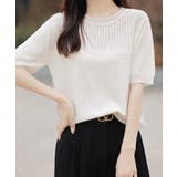 サマーニット クールネックメッシュニット | Miniministore | 詳細画像5 