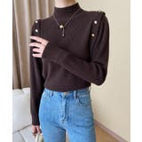 メタルボタンニットトップスプチハイネック | Miniministore | 詳細画像11 