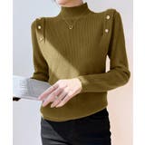 メタルボタンニットトップスプチハイネック | Miniministore | 詳細画像12 