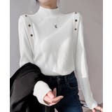 メタルボタンニットトップスプチハイネック | Miniministore | 詳細画像5 