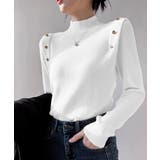 メタルボタンニットトップスプチハイネック | Miniministore | 詳細画像6 