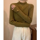 プチハイネックニットトップス 袖口ボタン | Miniministore | 詳細画像10 