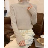 プチハイネックニットトップス 袖口ボタン | Miniministore | 詳細画像6 
