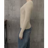 Vネックリブニットトップス ハーフボタン | Miniministore | 詳細画像16