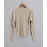 Vネックリブニットトップス ハーフボタン | Miniministore | 詳細画像19