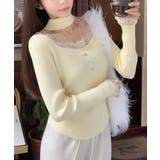 チョーカー風 リブニットトップス 韓国風 | Miniministore | 詳細画像3 