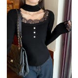 チョーカー風 リブニットトップス 韓国風 | Miniministore | 詳細画像5 