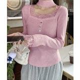 チョーカー風 リブニットトップス 韓国風 | Miniministore | 詳細画像8 