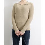 ポロニットトップスきれいめニットセーター | Miniministore | 詳細画像14 