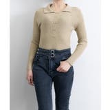 ポロニットトップスきれいめニットセーター | Miniministore | 詳細画像18 