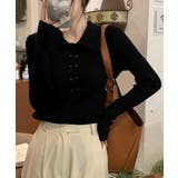 ポロニットトップスきれいめニットセーター | Miniministore | 詳細画像5 