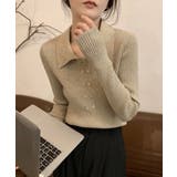 ポロニットトップスきれいめニットセーター | Miniministore | 詳細画像6 