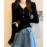 ニットトップス レース切り替えリブニット | Miniministore | 詳細画像5 