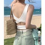 カップ付きタンクトップ背中あきブラトップ | Miniministore | 詳細画像1
