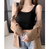 カップ付きタンクトップ背中あきブラトップ | Miniministore | 詳細画像6
