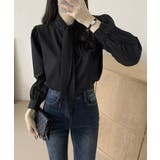 ボウタイブラウスリボンタイシャツブラウス | Miniministore | 詳細画像3 