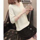 透かし編みニットトップス半袖サマーニット | Miniministore | 詳細画像9