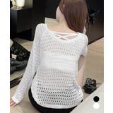 透かし編みトップス バッククロス春夏秋服 | Miniministore | 詳細画像1
