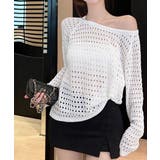 透かし編みトップス バッククロス春夏秋服 | Miniministore | 詳細画像2