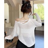 透かし編みトップス バッククロス春夏秋服 | Miniministore | 詳細画像5