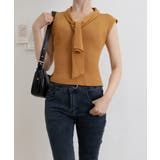 ボウタイサマーニット Vネックトップス | Miniministore | 詳細画像12 