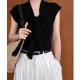 ボウタイサマーニット Vネックトップス | Miniministore | 詳細画像4 