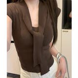 ボウタイサマーニット Vネックトップス | Miniministore | 詳細画像7 