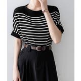 ボーダー柄サマーニット ドルマンスリーブ | Miniministore | 詳細画像12 
