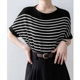 ボーダー柄サマーニット ドルマンスリーブ | Miniministore | 詳細画像2 