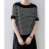 ボーダー柄サマーニット ドルマンスリーブ | Miniministore | 詳細画像3 