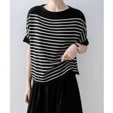 ボーダー柄サマーニット ドルマンスリーブ | Miniministore | 詳細画像4 