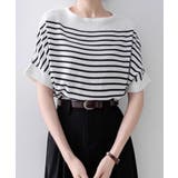 ボーダー柄サマーニット ドルマンスリーブ | Miniministore | 詳細画像5 