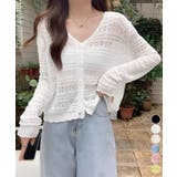 透かし編みカーディガンフェミニン夏羽織り | Miniministore | 詳細画像1 