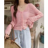 透かし編みカーディガンフェミニン夏羽織り | Miniministore | 詳細画像7 