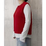 ケーブル編み ニットベスト バックボタン | Miniministore | 詳細画像19 